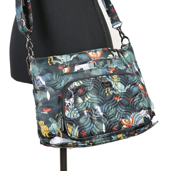lug Handbags - LUG Samba XL Wildlife Black Crossbody/Shoulder Bag - RFID Protected